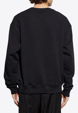 Moschino Maxi Laurel Crown Logo Sweatshirt Black A1705 0228 1555