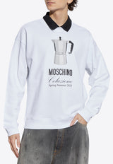 Moschino Breakfast Logo Sweatshirt White A1706 0228 1001