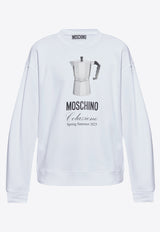 Moschino Breakfast Logo Sweatshirt White A1706 0228 1001