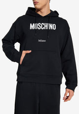 Moschino Logo Print Hooded Sweatshirt Black A1708 5228 1555