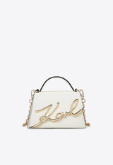 Karl Lagerfeld Small K/Signature Crossbody Bag Off-White A1W30038_OFF-WHITE