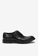 Dolce & Gabbana Marsala Oxford Shoes in Washed Calfskin Black A20206A0096/S_DOLCE-80999