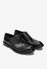 Dolce & Gabbana Marsala Oxford Shoes in Washed Calfskin Black A20206A0096/S_DOLCE-80999