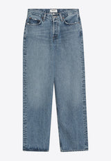 Agolde Straight-Leg Faded Jeans Blue A2081535/Q_AGOLD-FRWA