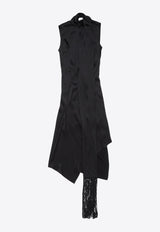 Acne Studios Asymmetrical Scarf Midi Dress Black A20845CO/R_ACNE-900