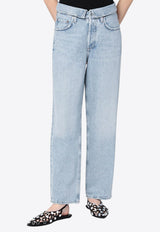 Agolde Washed Straight-Leg Jeans Blue A2491601/R_AGOLD-SLLB
