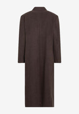 Auralee Double-Breasted Wool Long Coat Brown A25AC02WMWO/R_AURA-TB