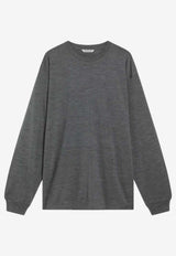 Auralee Wool Crewneck Sweater Gray A25AP01WTWO/R_AURA-TC