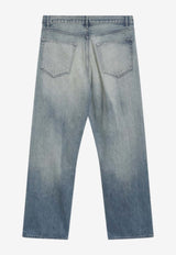Auralee Washed-Effect Straight-Leg Jeans Blue A25AP03DHDE/R_AURA-FI