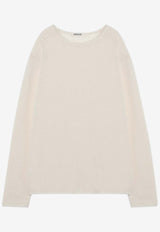 Auralee Cashmere Crewneck Sweater White A25SP01CKWS/Q_AURA-IW