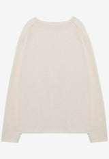 Auralee Cashmere Crewneck Sweater White A25SP01CKWS/Q_AURA-IW