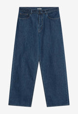 Auralee Belted Straight-Leg Jeans Blue A25SP02SDDE/Q_AURA-MI