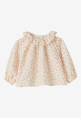 Teddy & Minou Baby Girls Floral Print Blouse Cream A25TCL0003C4147CO/R_TEDDY-437
