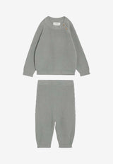 Teddy & Minou Babies Knitted Track Suit - Set of 2 Green A25TDM0002EM635CO/R_TEDDY-513