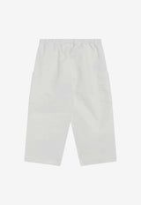 Teddy & Minou Babies Straight-Leg Pants White A25TPL0001C6070CO/R_TEDDY-100