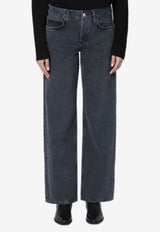 Agolde Washed Straight-Leg Jeans Black A2601818/S_AGOLD-SYBL