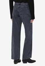 Agolde Washed Straight-Leg Jeans Black A2601818/S_AGOLD-SYBL