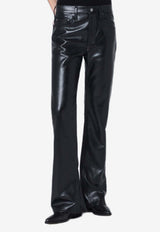 Agolde Faux Leather Kick Boot-Cut Pants Black A2801285/R_AGOLD-DETX