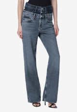 Agolde Elson Double Waistband Jeans Blue A2971206/S_AGOLD-PNPOR