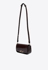 Karl Lagerfeld K/Signature Naplak Leather Shoulder Bag Brown A4W30041_BROWN