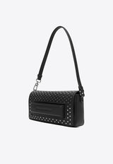 Karl Lagerfeld Ikon K Studded Leather Shoulder Bag Black A4W30083_BLACK