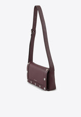 Karl Lagerfeld K/Rocky Marais Studded Shoulder Bag Burgundy A4W30121_BURGUNDY