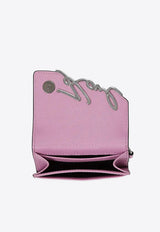 Karl Lagerfeld K/Signature Leather Cardholder Pink A4W32019_PINK
