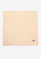 Karl Lagerfeld Ikon-Pin Ribbed Scarf Beige A4W33119_BEIGE