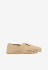 Dolce & Gabbana DG Logo Nappa Leather Espadrilles Beige A50574 AO602 8H005