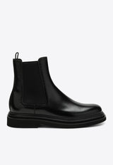 Dolce & Gabbana Day Classic Ankle Boots in Brushed Leather Black A60592A1203/R_DOLCE-80999