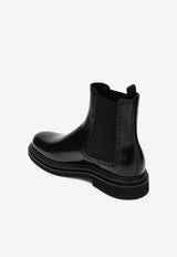 Dolce & Gabbana Day Classic Ankle Boots in Brushed Leather Black A60592A1203/R_DOLCE-80999