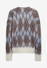 Acne Studios Mohair Checked Cardigan Multicolor A60606WO/R_ACNE-AFT