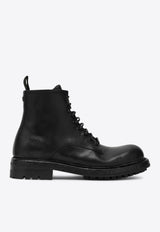 Dolce & Gabbana Lace-Up Leather Ankle Boot Black A60633AV325/R_DOLCE-80999
