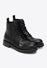 Dolce & Gabbana Lace-Up Leather Ankle Boot Black A60633AV325/R_DOLCE-80999