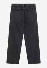 Agolde Washed Straight Jeans Black A662B1207/Q_AGOLD-DVSN