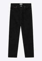 Agolde Classic Straight-Leg Jeans Black A6731683/Q_AGOLD-KBR