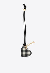 GANNI Bou Heart-Shaped Mirror Keychain Black A67625898/R_GAN-099