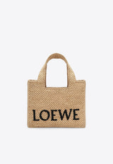 Loewe Small Signature Font Raffia Tote Bag Natural A685B59X03NF/S_LOEW-2123