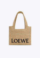 Loewe Medium Signature Font Raffia Tote Bag Natural A685B61X05NF/S_LOEW-2123