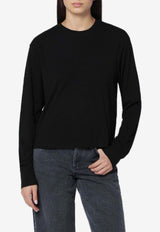 Agolde Sydney Long-Sleeved T-shirt Black A73891507/S_AGOLD-BLK