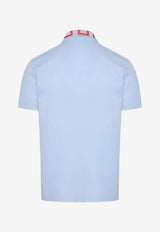 Versace Medusa Greca Short Sleeved Polo T-shirt Light Blue A89492 1A04867 2US40