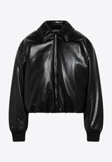 Acne Studios Faux Leather Bomber Jacket Black A90660LE/R_ACNE-900_108-36