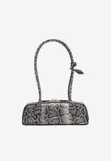 Alaïa Le Teckel Python Print Leather Clutch Gray AA1S06026I064LE/R_ALAIA-009