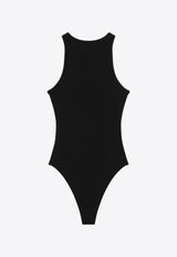 Alaïa Ribbed Logo Bodysuit Black AA9B0382J085BCO/R_ALAIA-995