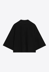 Alaïa Oversized Cropped T-shirt Black AA9H1232K083BCO/R_ALAIA-995