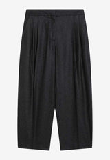 Alaïa Flannel Tailored Pants Gray AA9P1254W011BWO/R_ALAIA-840