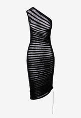 Skeleton One-Shoulder Dress