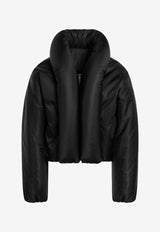 Alaïa Padded Taffeta Bomber Jacket Black AA9V1163T448BNY/R_ALAIA-995