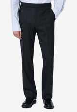 Lardini Straight-Leg Tailored Pants Blue AAPALUAAIF65430/R_LARDI-850