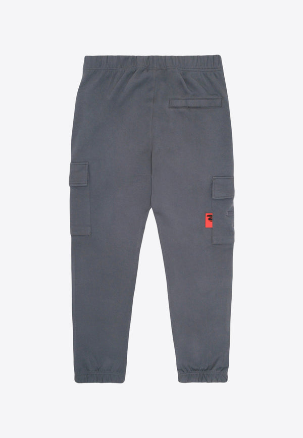 AAPE Moonface Patched Cargo Pants Gray